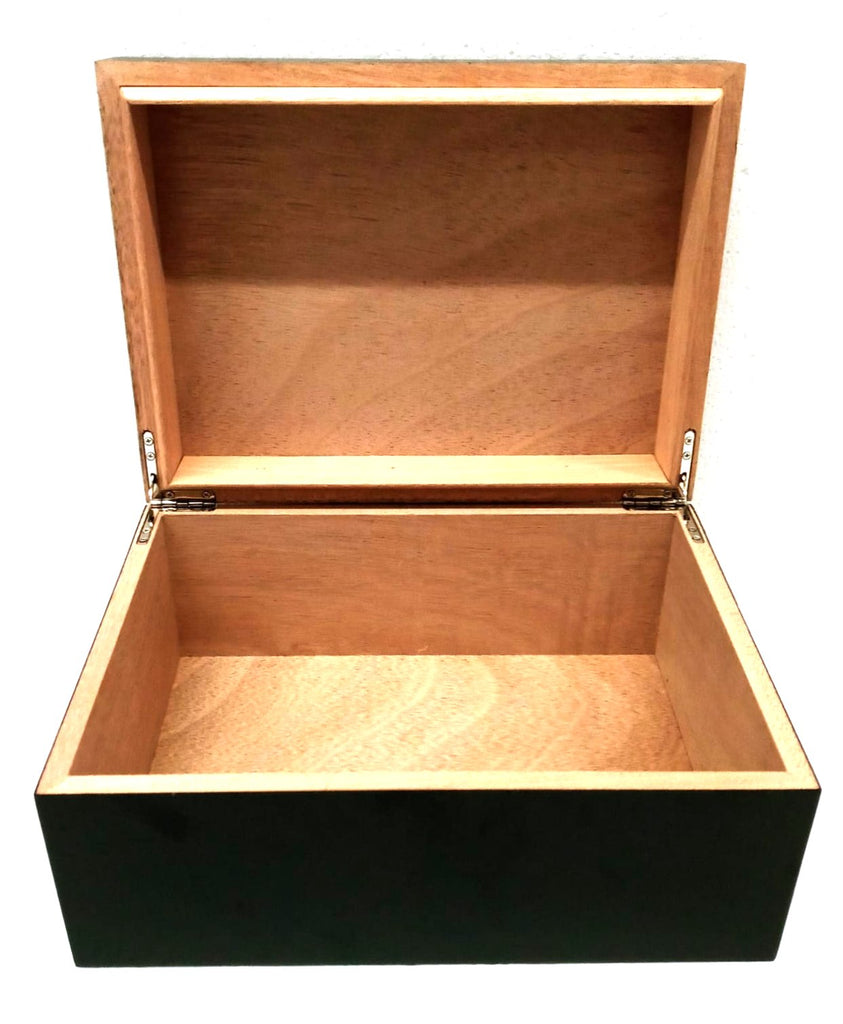 FESS Products 10.75x 8 Wooden Storage Box for home with Hinged